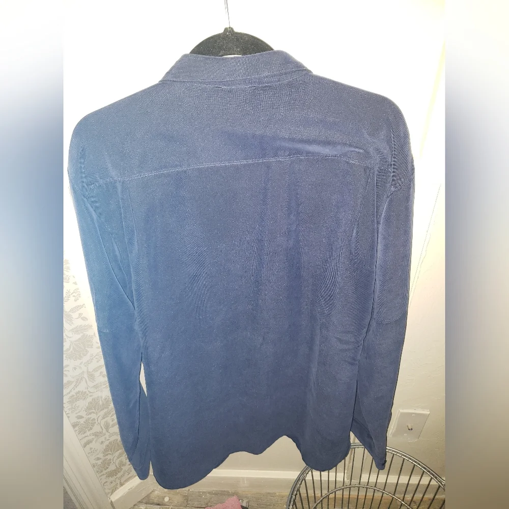 The North Face Mens Blue Long Sleeve Button Up Shirt Size XL